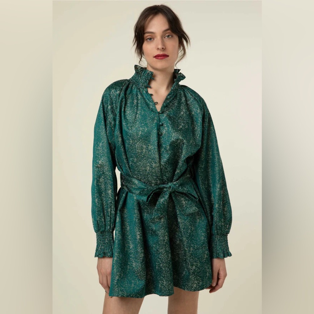 Beautiful Emerald Green FRENCH Dress